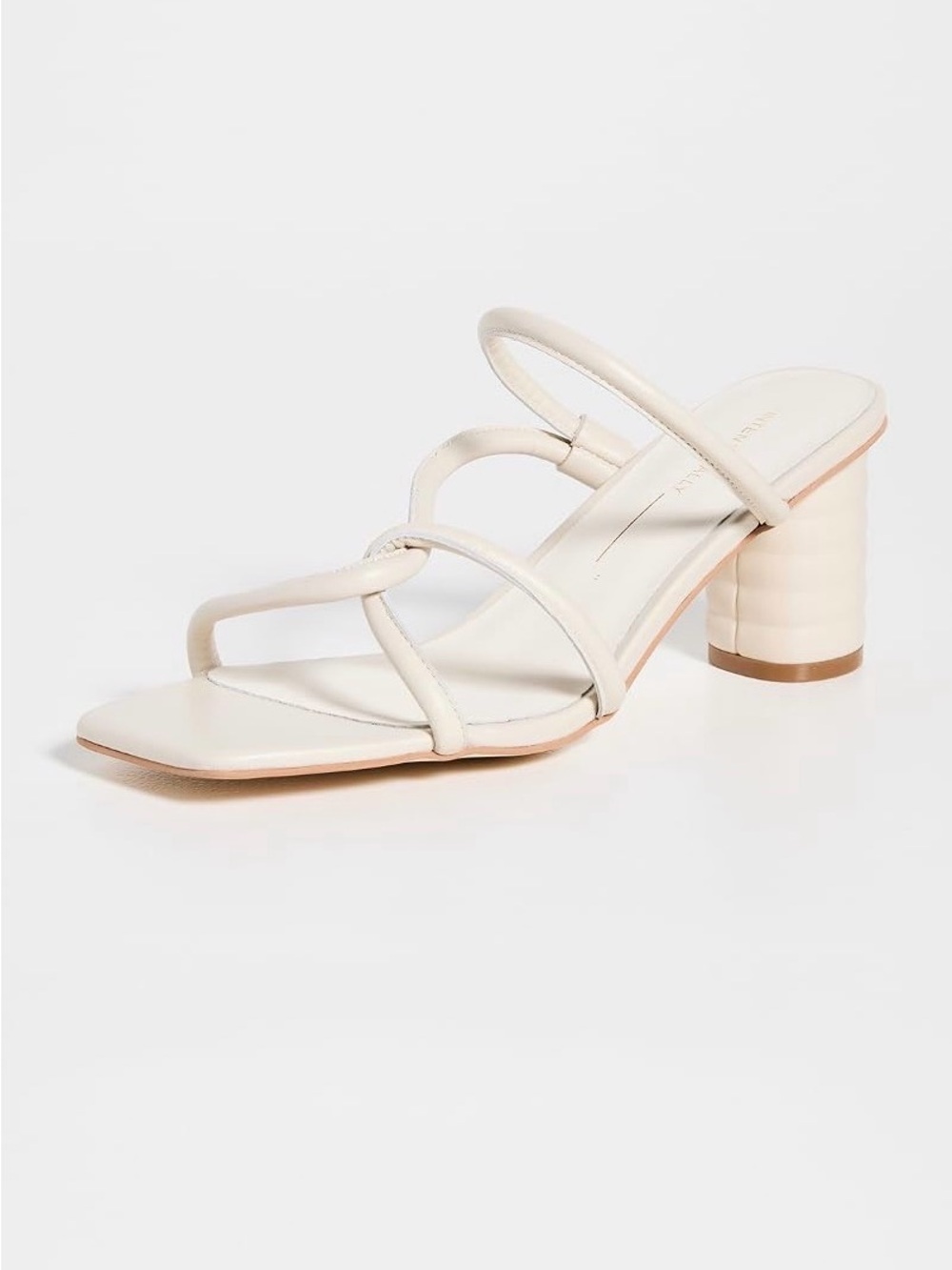 Women's Cream Intentionally Blank Kamill Strappy Block Heel Sandal Size 7